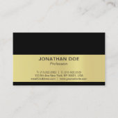 Carte De Visite Moderne Black Gold Soft Luxe (Devant)