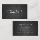 Carte de visite moderne Black Metal Look professio (Devant / Derrière)