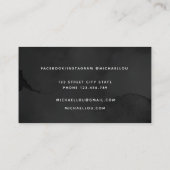 Carte de visite moderne Black Professional (Dos)
