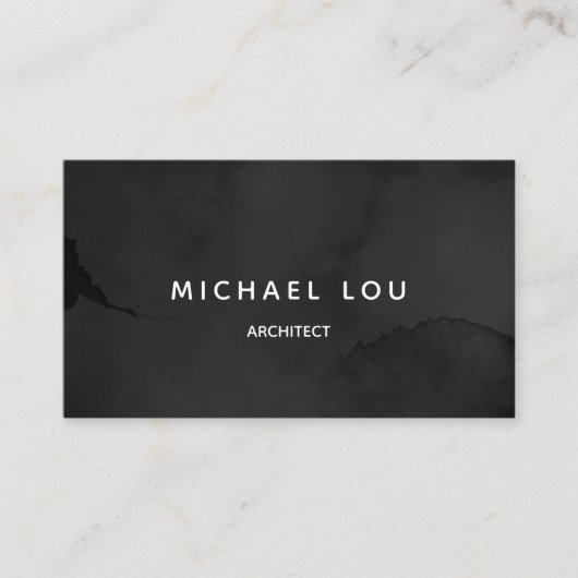 Carte de visite moderne Black Professional (Devant)