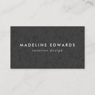 Carte de visite moderne Black Terrazzo