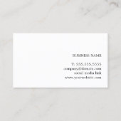 Carte De Visite Moderne Blanc IMPRIMÉ Kraft Bold Consultant (Dos)