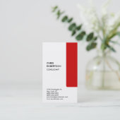 Carte de visite moderne blanc rouge attractif (Debout devant)