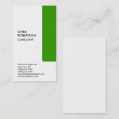 Carte de visite moderne blanc vert attrayant (Devant / Derrière)