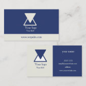 Carte De Visite moderne bleu (Devant / Derrière)