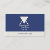 Carte De Visite moderne bleu (Devant)