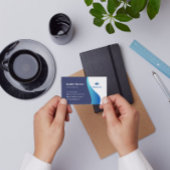 Carte de visite moderne bleu