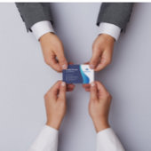 Carte de visite moderne bleu