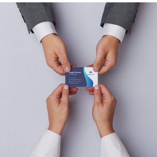 Carte de visite moderne bleu