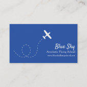 Carte de visite moderne bleu blanc acrobatique (Devant)