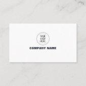 Carte de visite moderne bleu et blanc (Dos)