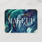 Carte de visite moderne bleu et vert (Devant)