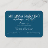 Carte de visite moderne bleu et vert (Dos)