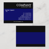 Carte De Visite Moderne - Bleu foncé (Devant / Derrière)