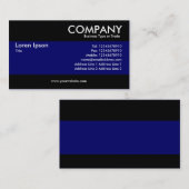 Carte De Visite Moderne - Bleu foncé (Devant / Derrière)