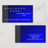 Carte de visite moderne bleu gris (Devant / Derrière)