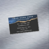 Carte de visite moderne bleu marine noir et or (In Situ)