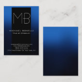Carte de visite moderne bleu noir tendance (Devant / Derrière)