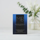 Carte de visite moderne bleu noir tendance (Debout devant)