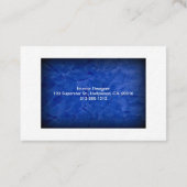 Carte de visite moderne bleu orange blanc (Dos)