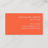 Carte De Visite Moderne Bleu Orange Créatif Professionnel (Dos)
