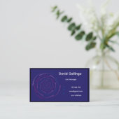Carte de visite moderne bleue, 8,89 cm x 5,08 cm (Debout devant)