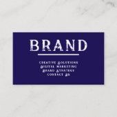 Carte de visite Moderne Bleue avec Code QR | Entre (Devant)