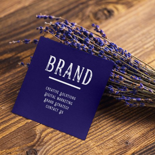 Carte de visite Moderne Bleue avec Code QR | Entre