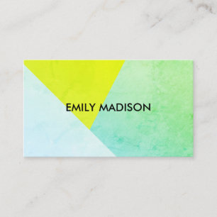 Carte De Visite Moderne / Bloc couleur / Vert