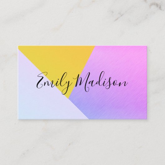 Carte De Visite Moderne / Bloc de couleur / Vibrant (Devant)