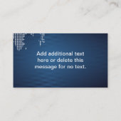 Carte de visite moderne Blue Abstrait World Person (Dos)