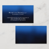 Carte de visite moderne Blue Black Consultant (Devant / Derrière)