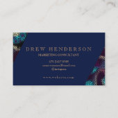 Carte De Visite | Moderne Blue Gold Neon Professional (Devant)