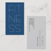 Carte de visite moderne Blue Professional Fitness (Devant / Derrière)