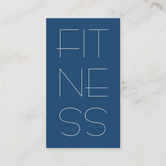 Carte de visite moderne Blue Professional Fitness (Devant)