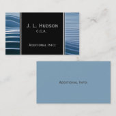 Carte de visite moderne Blue Stripes (Devant / Derrière)