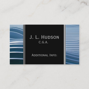 Carte de visite moderne Blue Stripes