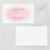 Carte De Visite Moderne Blush Pink Or Élégant Simple Professionnel (Devant / Derrière)