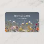 Carte De Visite Moderne Boho Floral Kraft (Devant)