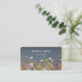 Carte De Visite Moderne Boho Floral Kraft (Debout devant)