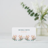 Carte De Visite Moderne Boho Floral Kraft (Debout devant)