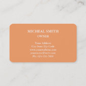 Carte De Visite Moderne Boho Floral Kraft (Dos)