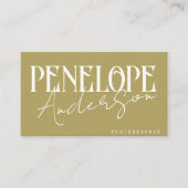 Carte De Visite Moderne Boho Neutre Sage Vert | Élégante tendance (Devant)