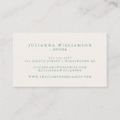 Carte De Visite Moderne Boho Oranges Agrumes Blush Vert (Dos)