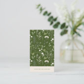 Carte De Visite Moderne Boho Plantes Vertes Botanique (Debout devant)