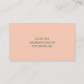 Carte De Visite Moderne Boho Rose Citrus Oranges Fruit Script (Dos)