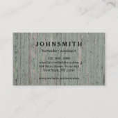 Carte De Visite Moderne Bois Vert Logo de Lunettes Rustique & Raff (Dos)