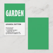 Carte De Visite Moderne Bold, jardinier, Horticulteur (Devant / Derrière)