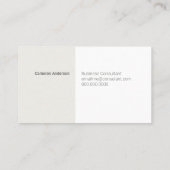 Carte De Visite Moderne Bold Minimal Professionnel (Dos)