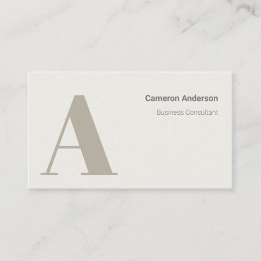 Carte De Visite Moderne Bold Minimal Professionnel (Devant)